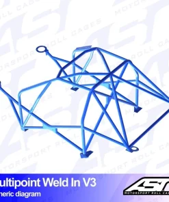 ARCO DE SEGURIDAD NISSAN SILVIA (S13) 3-DOORS HATCHBACK MULTIPOINT WELD IN V3