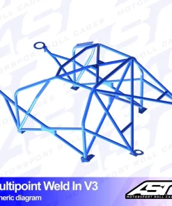 ARCO DE SEGURIDAD NISSAN SILVIA (S14) 2-DOORS COUPE MULTIPOINT WELD IN V3
